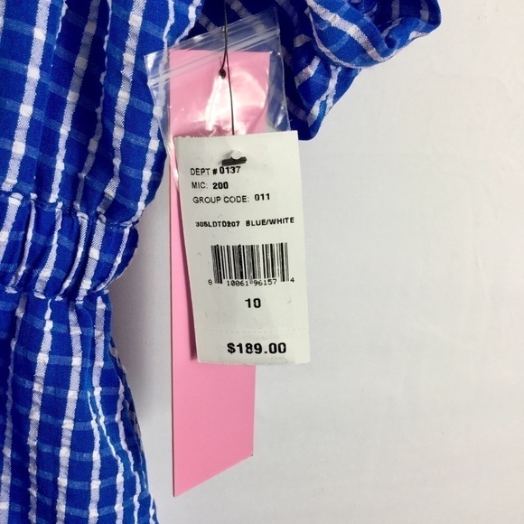 LDT Chris Button Down Collar Short Sleeve Seersucker Blouson Shirt Dress - Picture 10 of 12